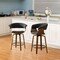 Set of 2/4 Modern Counter & Bar Height Wooden Swivel Bar Stools